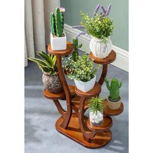 9 Pots Mini Succulent Stand Windowsill Small Plant Stand Multi Layers Succule...